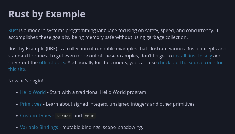 Learn Rust